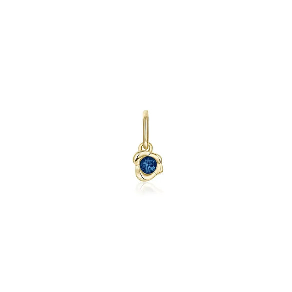 Abstract Bezel Birthstone Charm