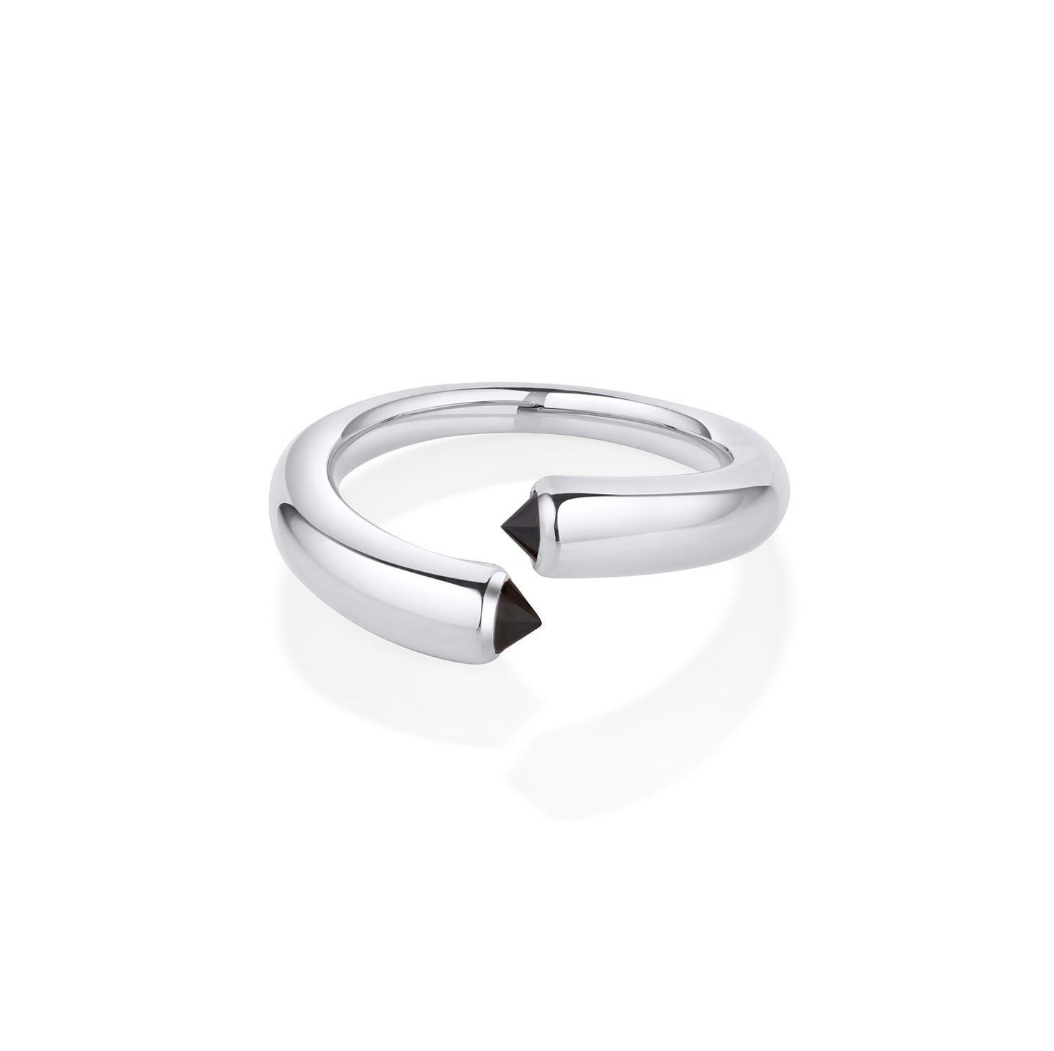 Black Diamond Bypass Ring - Marrow Fine