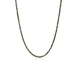 Black Diamond Tennis Necklace [Yellow gold]
