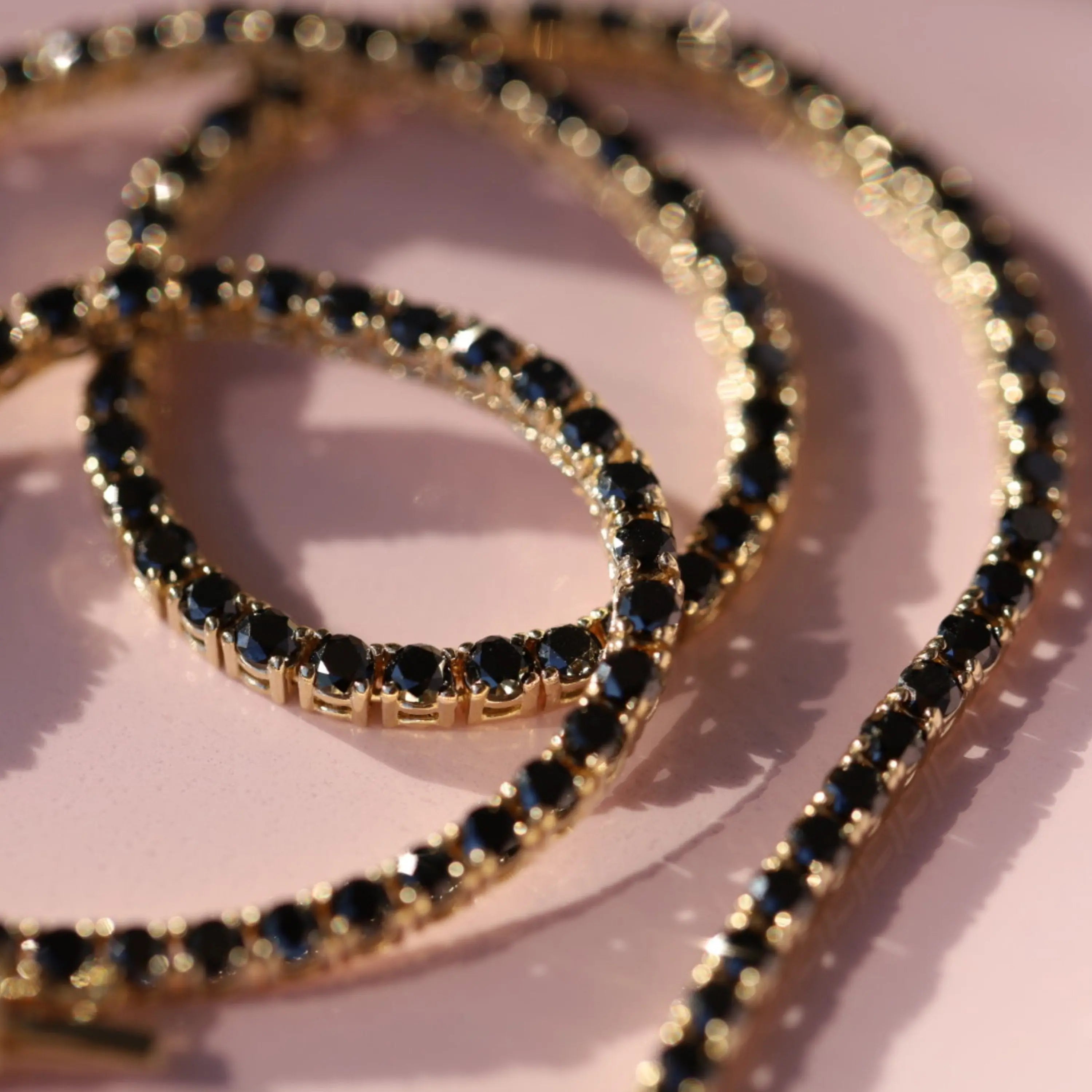 Black Diamond Tennis Necklace Marrow Fine