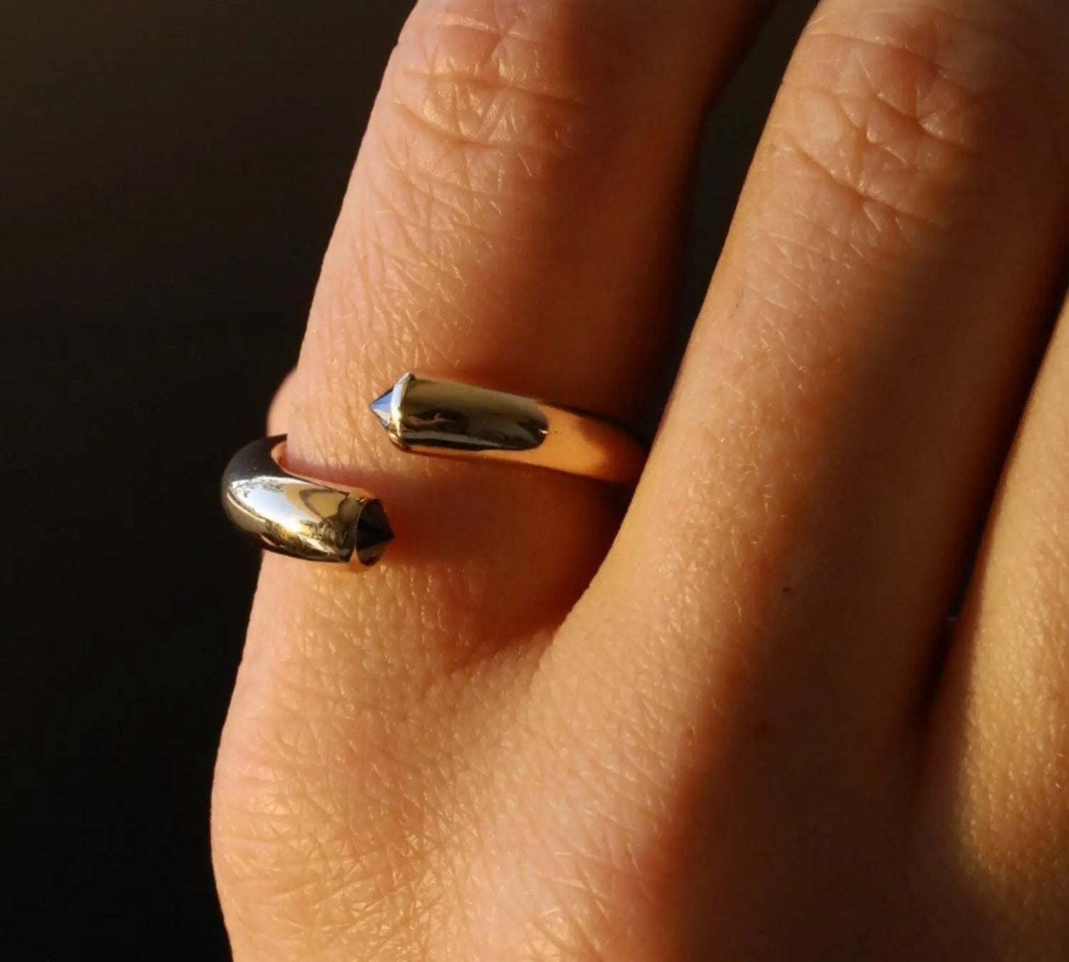 Black Diamond Bypass Ring - Marrow Fine