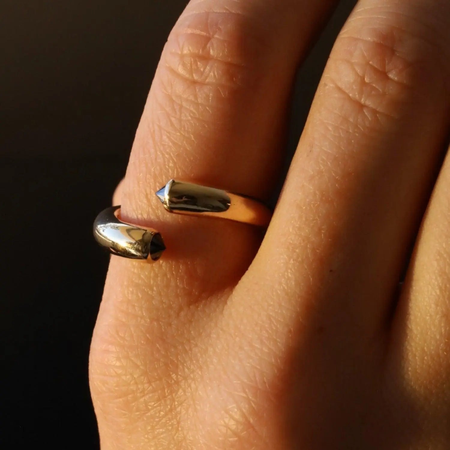 Black Diamond Bypass Ring - Marrow Fine