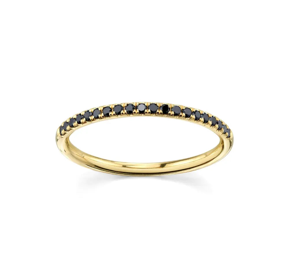 Marrow Fine Jewelry Black Diamond Half Eternity Pavé Band [Yellow Gold]