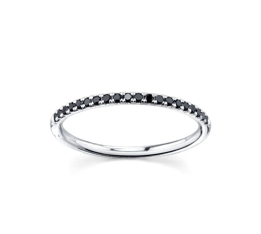 Marrow Fine Jewelry Black Diamond Half Eternity Pavé Band [White Gold]