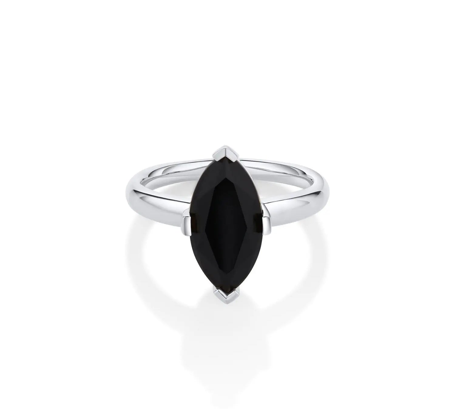 Black Onyx Noelle Ring [White Gold]