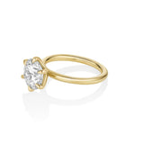 The Camille Round Brilliant Solitaire Engagement Ring Side View