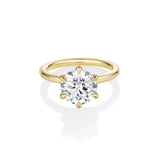 The Camille Round Brilliant Solitaire Engagement Ring Yellow Gold