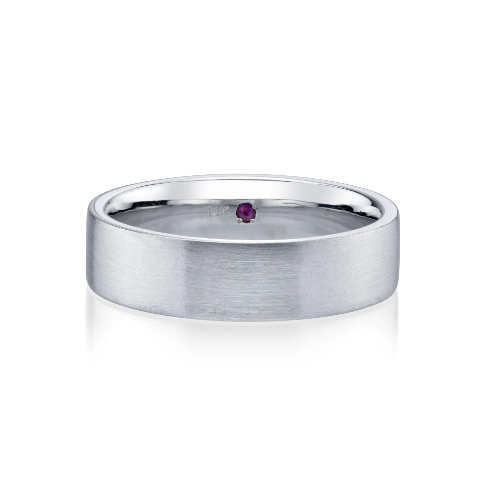 Marrow Fine Jewelry Charlie Men’s Band [White Gold flat]
