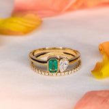 The Clementine Toi et Moi Engagement Ring flat lay