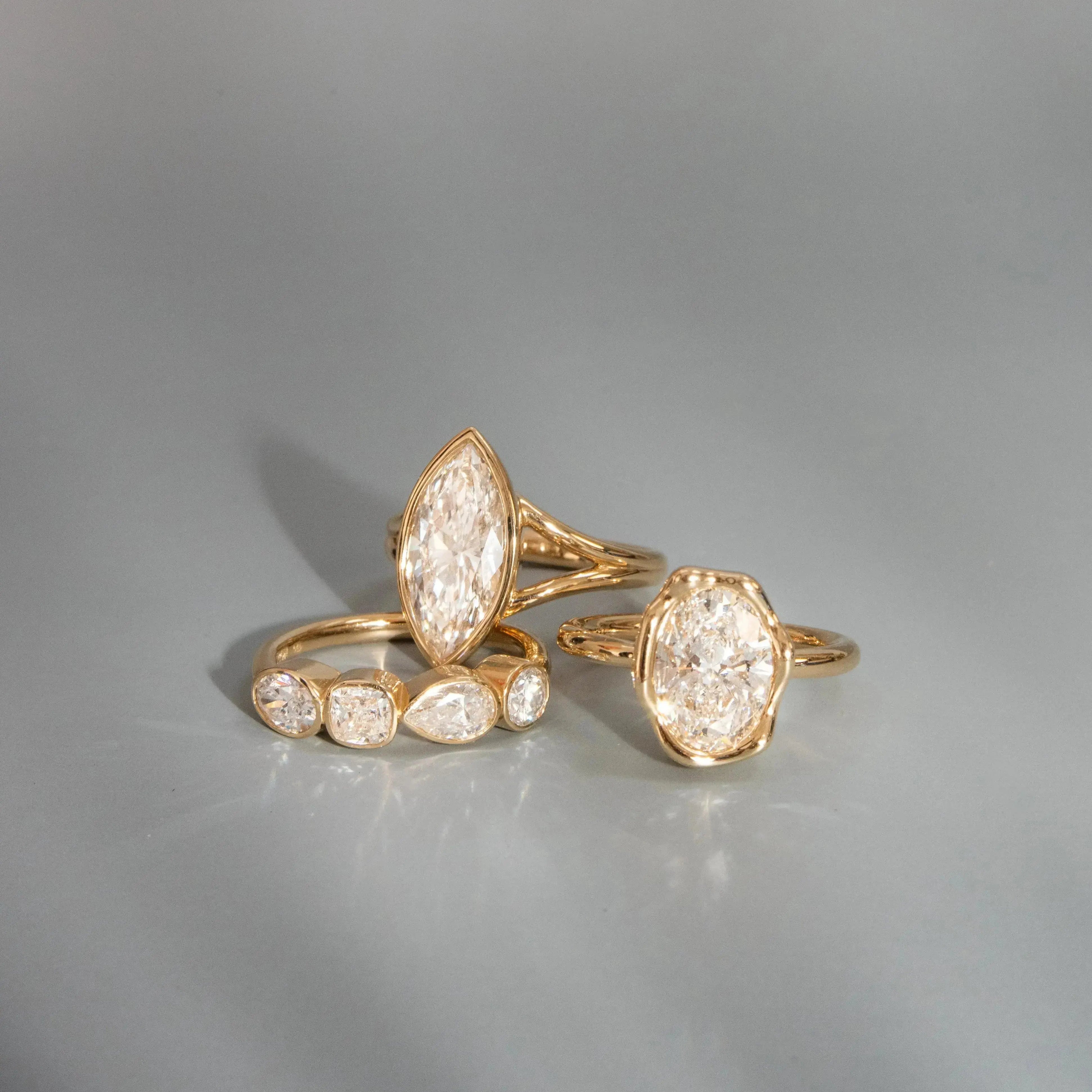 The Colette Marquise Split Shank Engagement Ring Marrow Fine