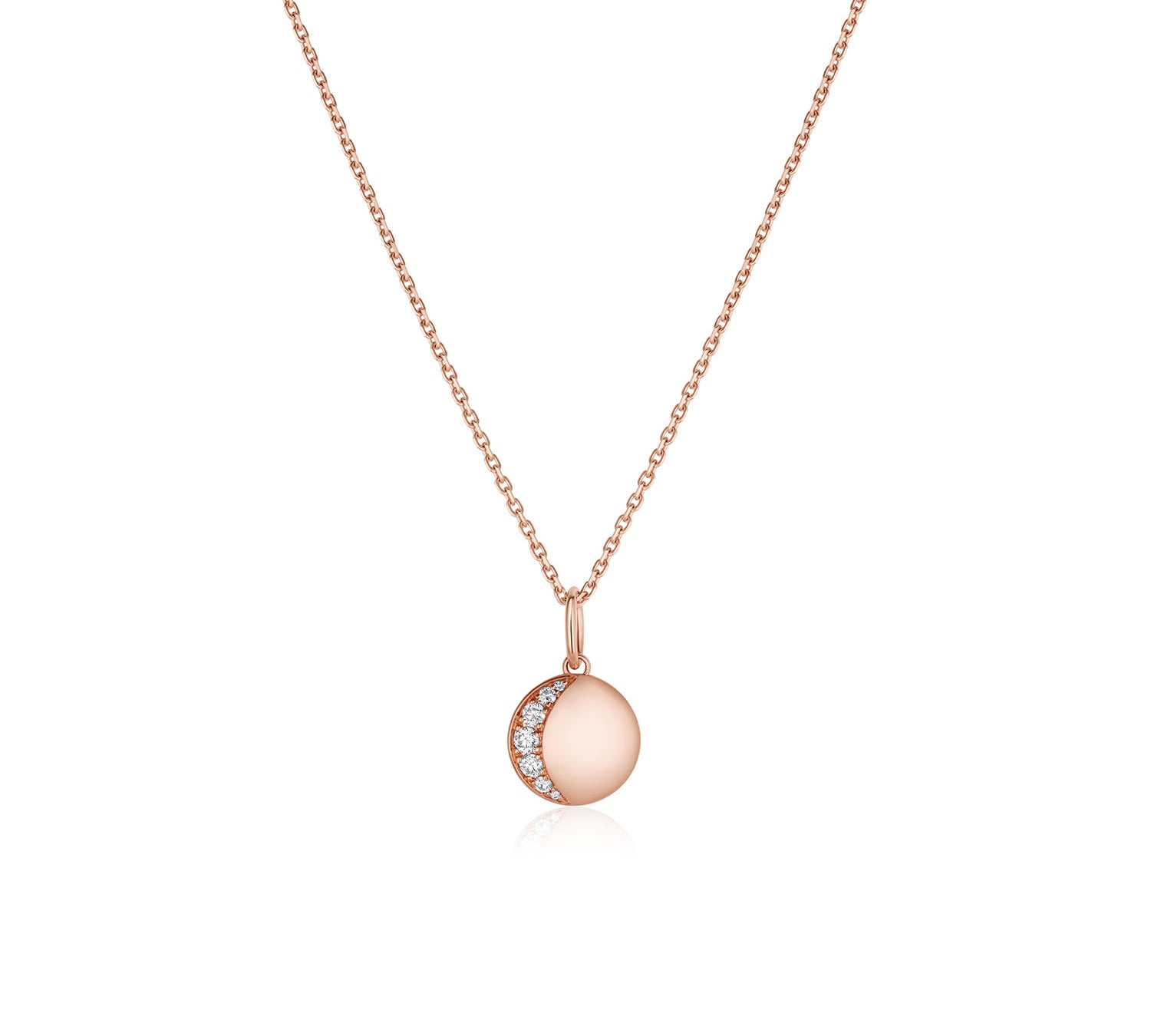 Crescent Moon Charm [Rose Gold]