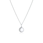 Crescent Moon Charm [White Gold]