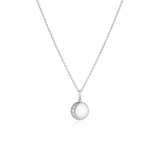 Crescent Moon Charm [White Gold]