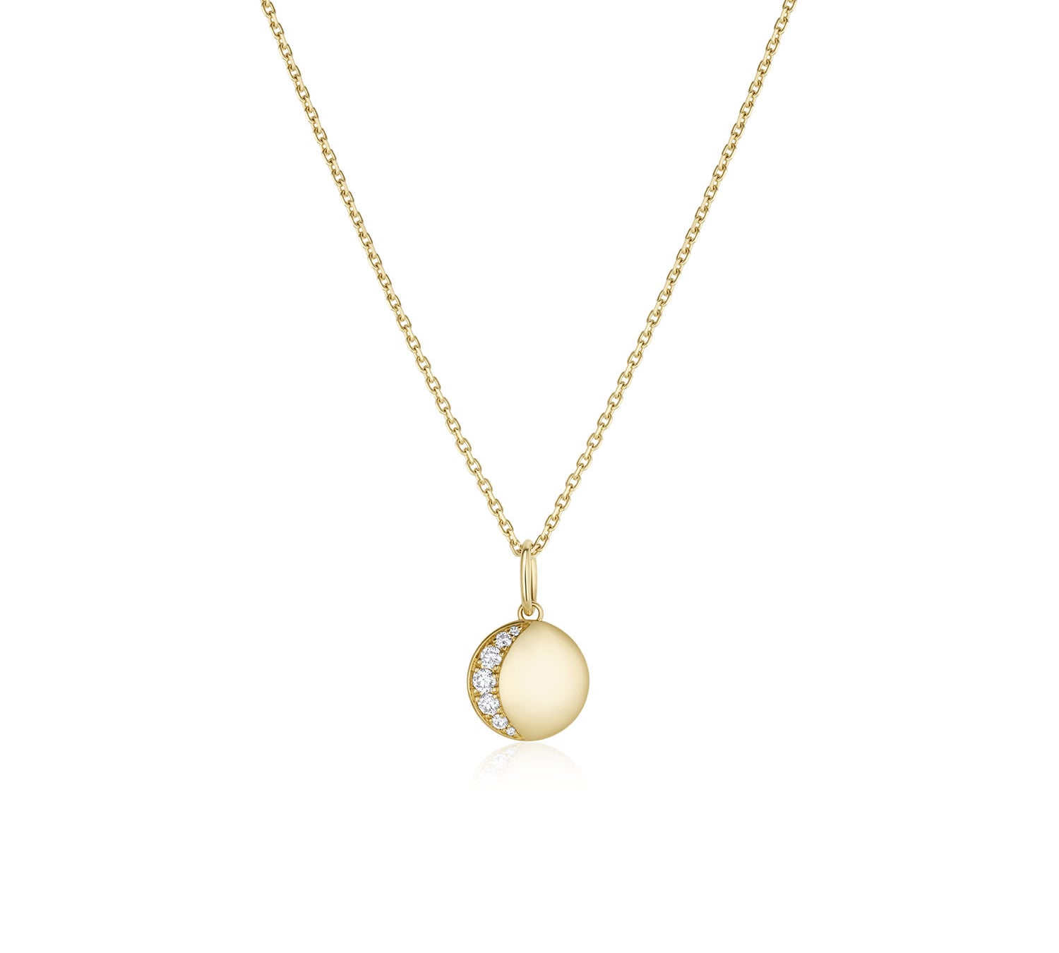 Crescent Moon Charm [Yellow Gold]