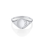 Crescent Moon Signet [White Gold]