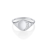 Crescent Moon Signet [White Gold]
