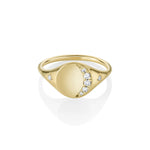 Crescent Moon Signet [Yellow Gold]