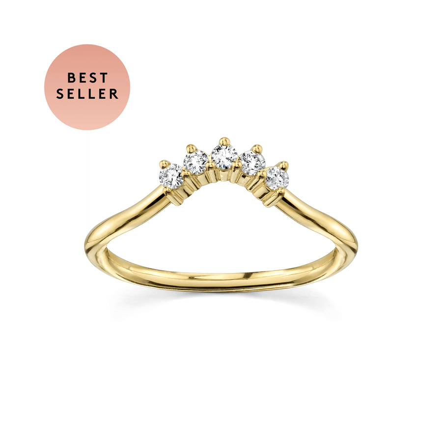 White Diamond Crown Ring - Marrow Fine