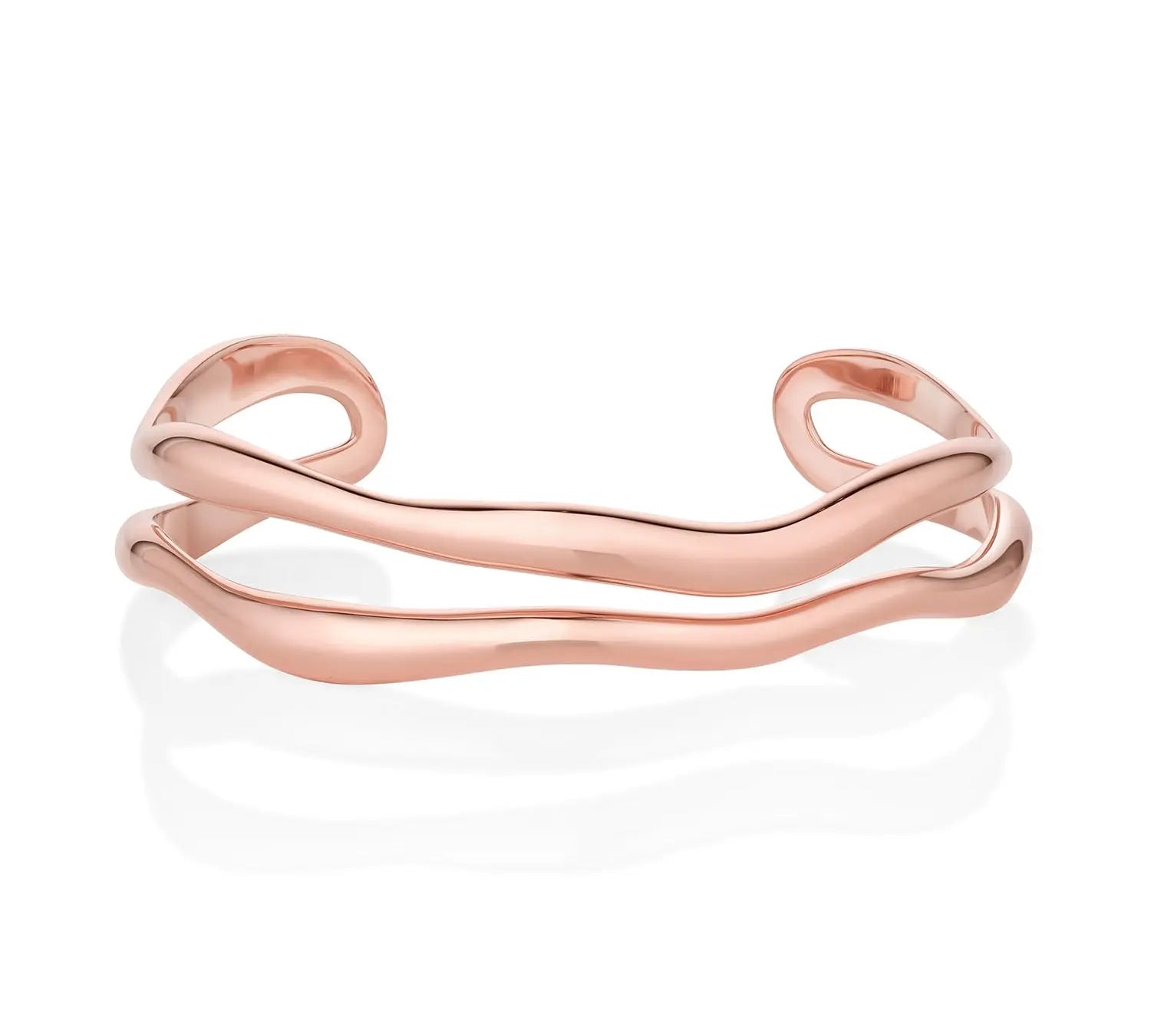 Curved Freeform Gold Cuff [Rose Gold]