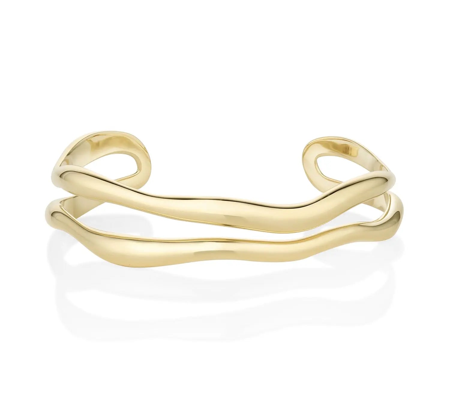 Curved Freeform Gold Cuff [Yellow Gold]