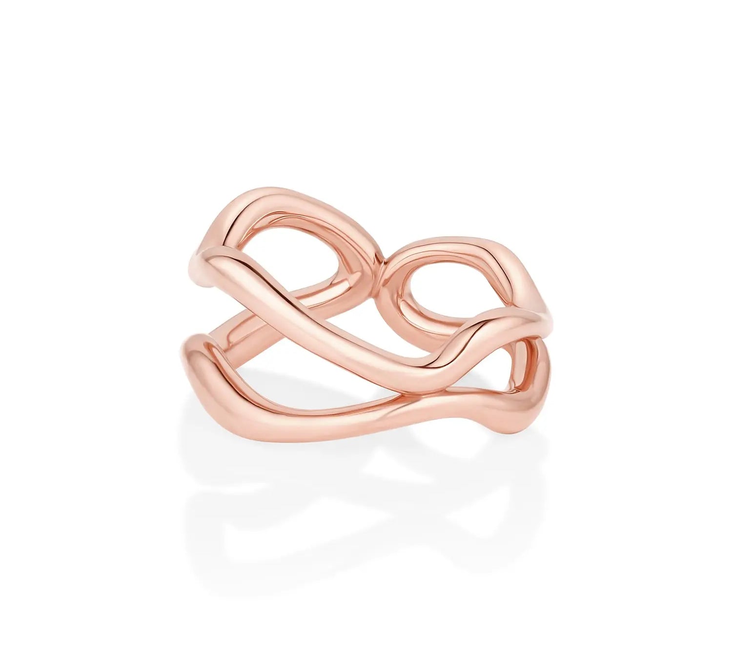 Curved Freeform Gold Ring [rose gold]