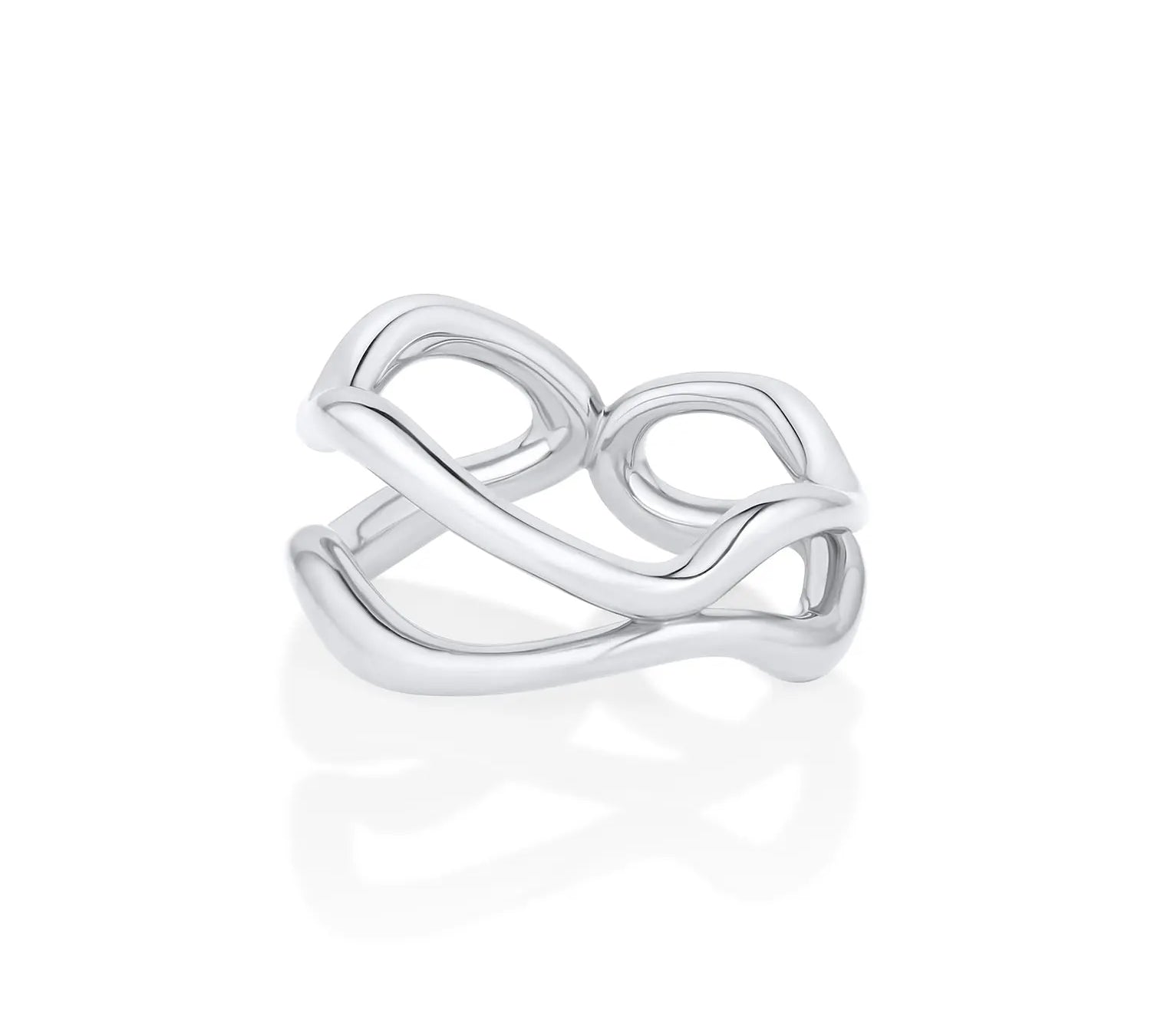 Curved Freeform Gold Ring [white gold]