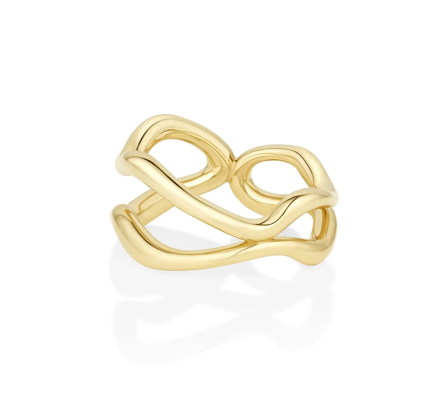 Curved Freeform Gold Ring [yellow gold]