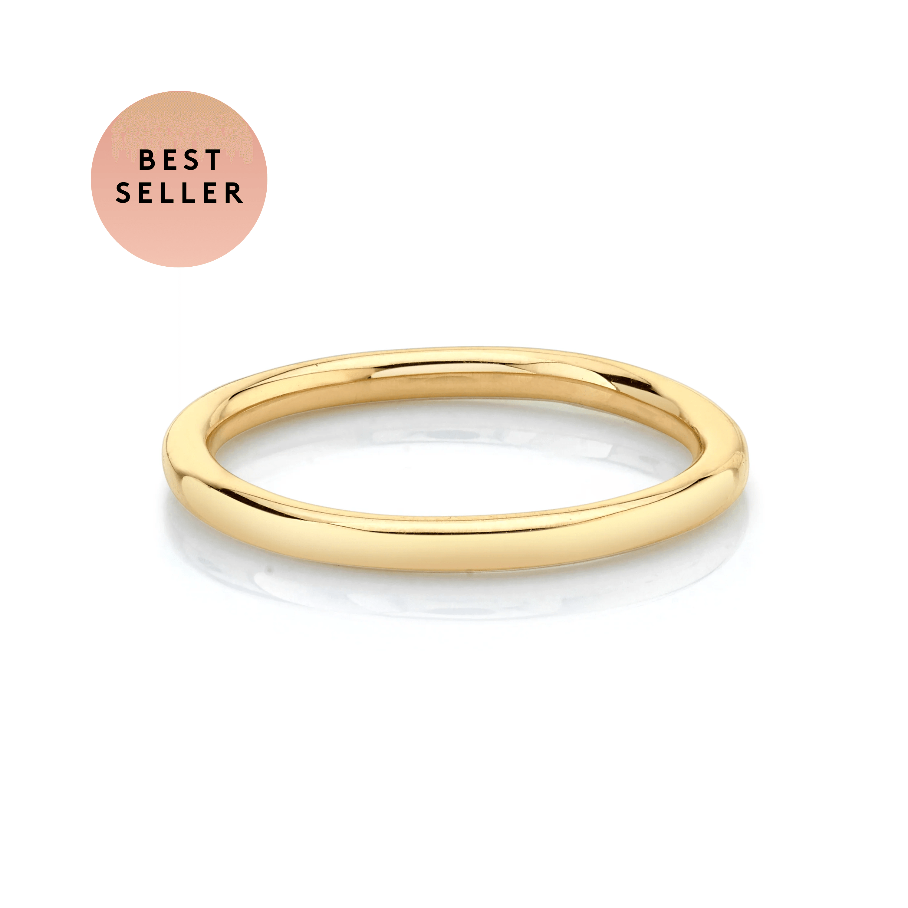 9ct Gold Solid Half Round Polished Stacker Ring | Angus & Coote