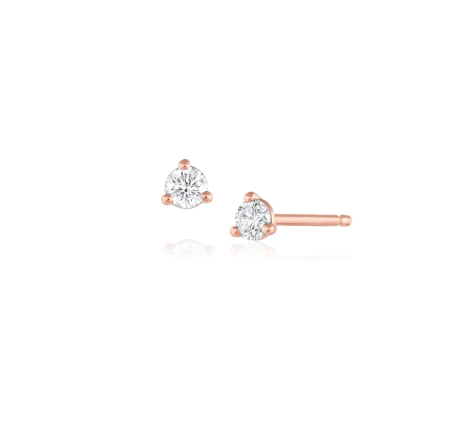 Dainty Diamond Studs [rose gold]