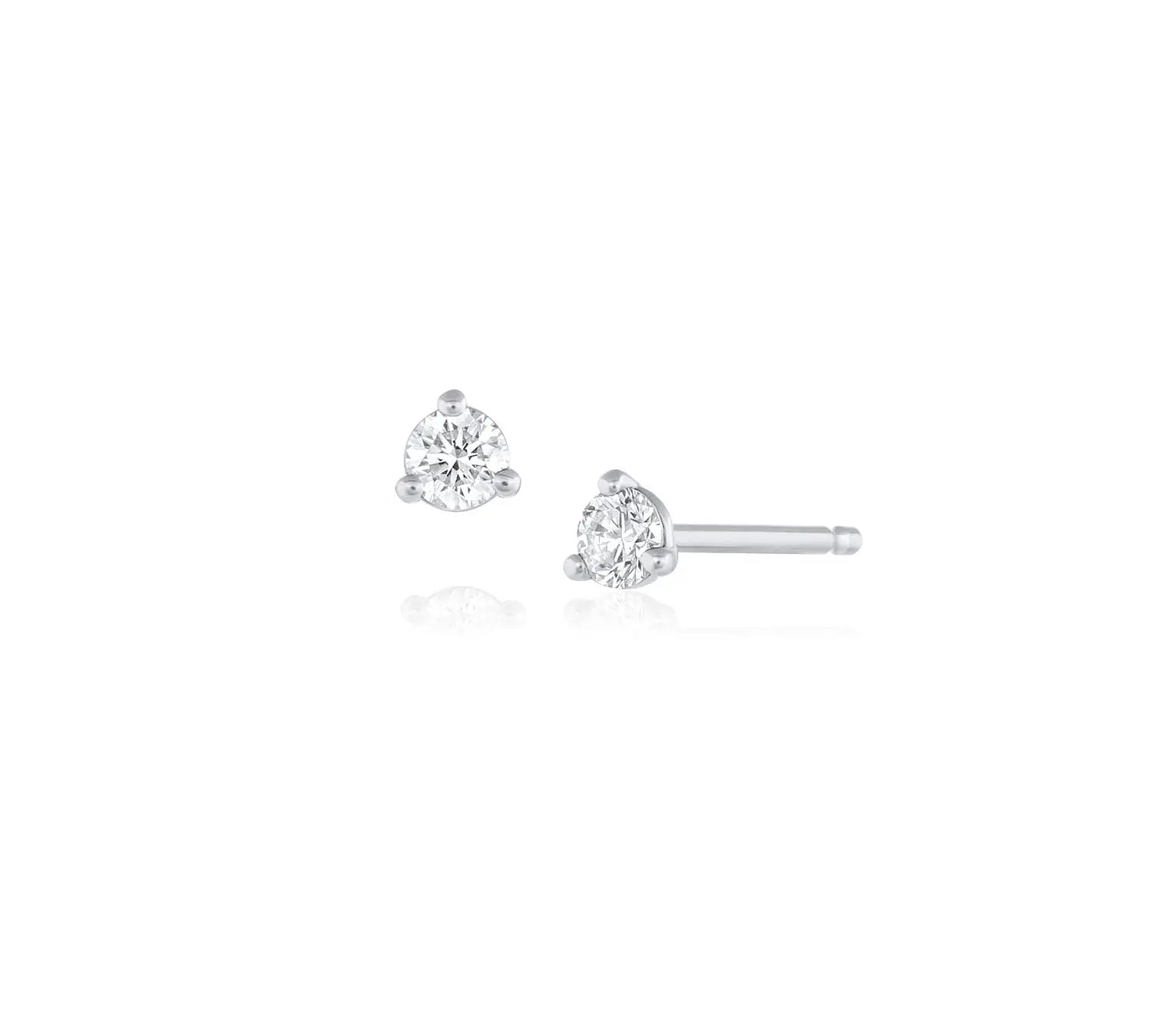 Dainty Diamond Studs [white gold]