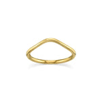Marrow Fine Jewelry Dainty Everyday Wave Shaped Stacking Band Ring [Yellow Gold]