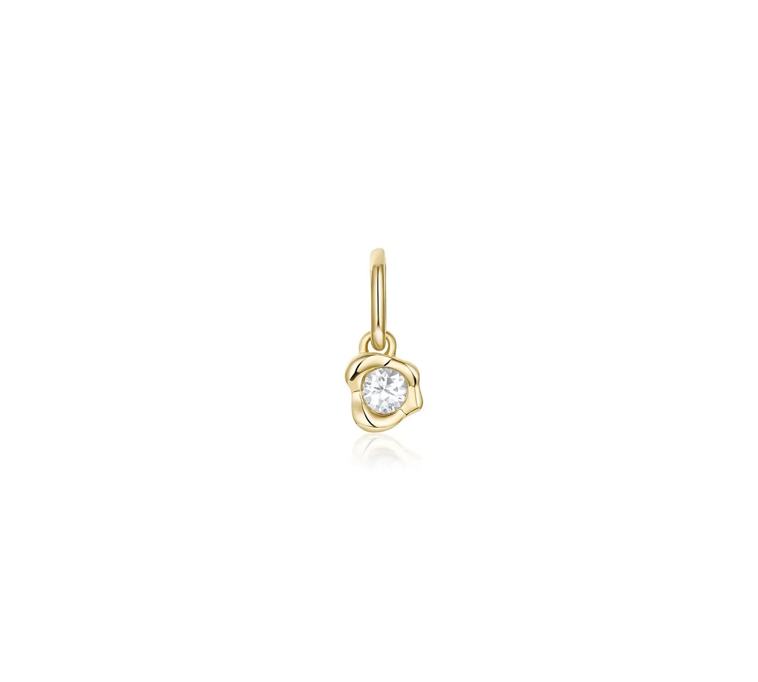 Abstract Bezel Gemstone Charm - Marrow Fine