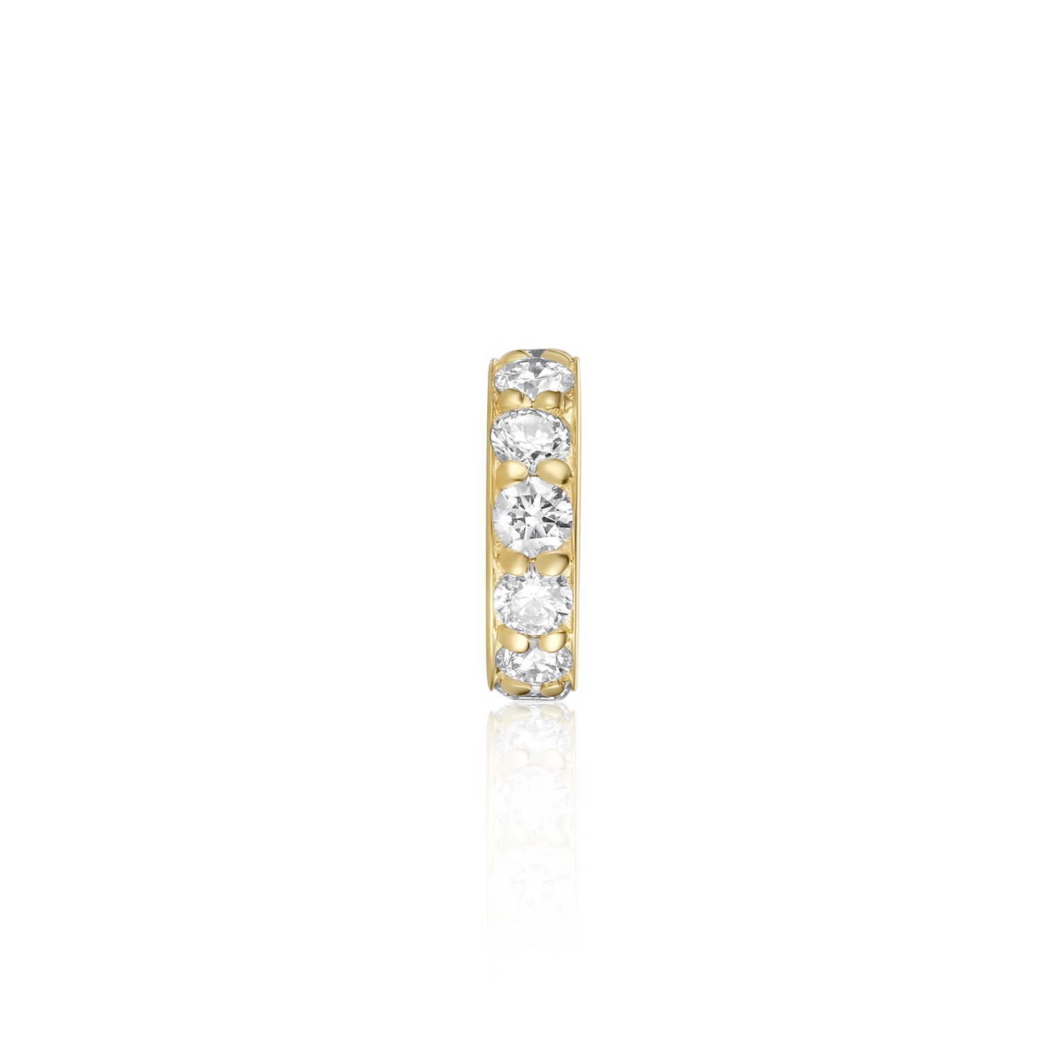 Birthstone Rondelle - Diamond side view