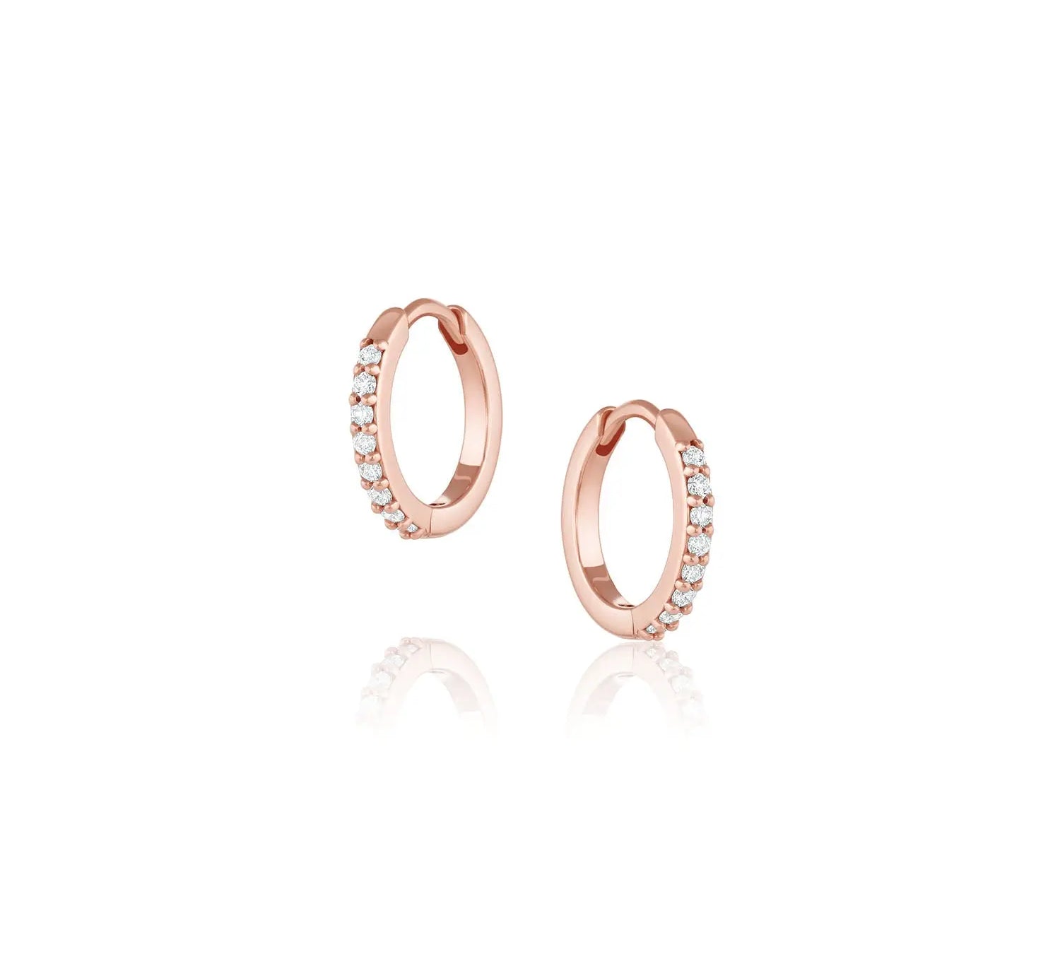 Diamond Hoops [rose gold]