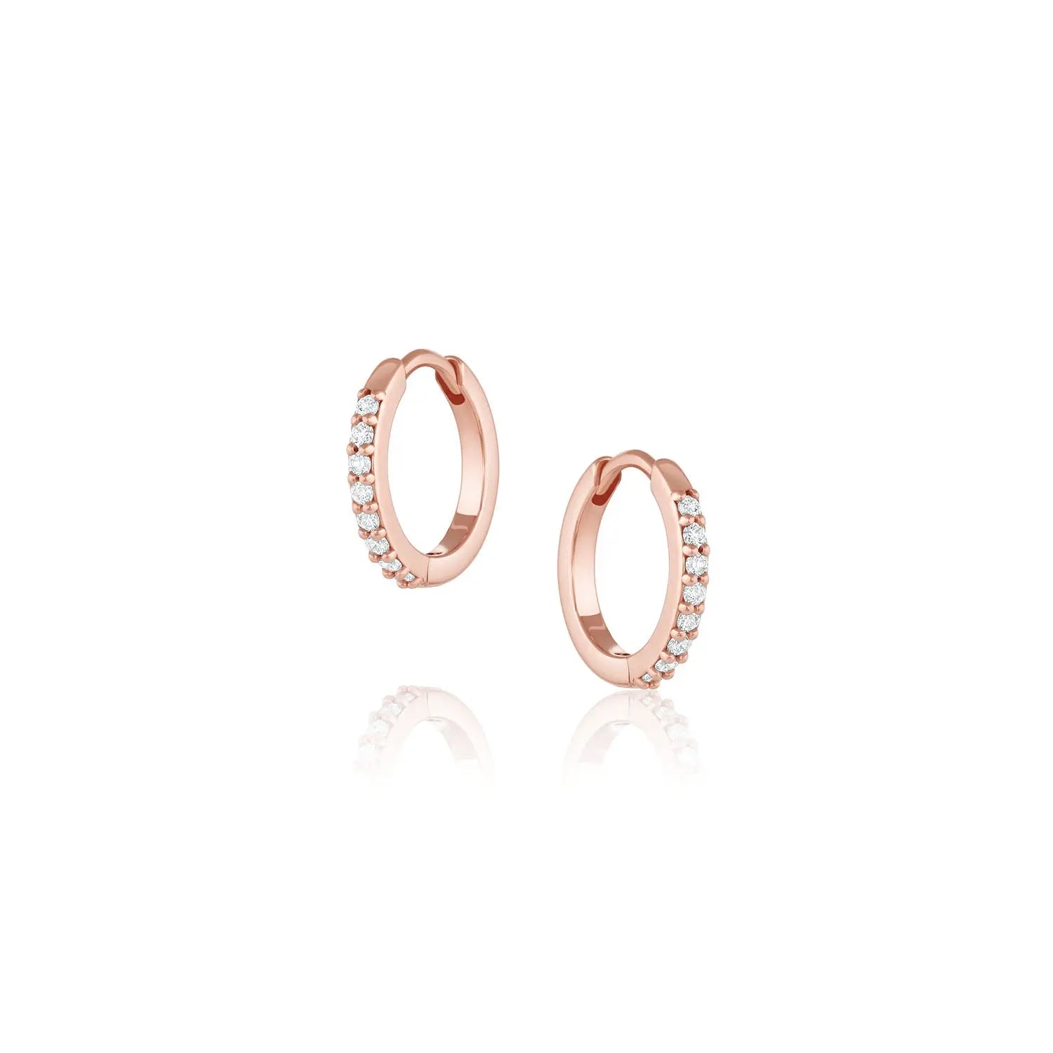 Diamond Hoops [rose gold]