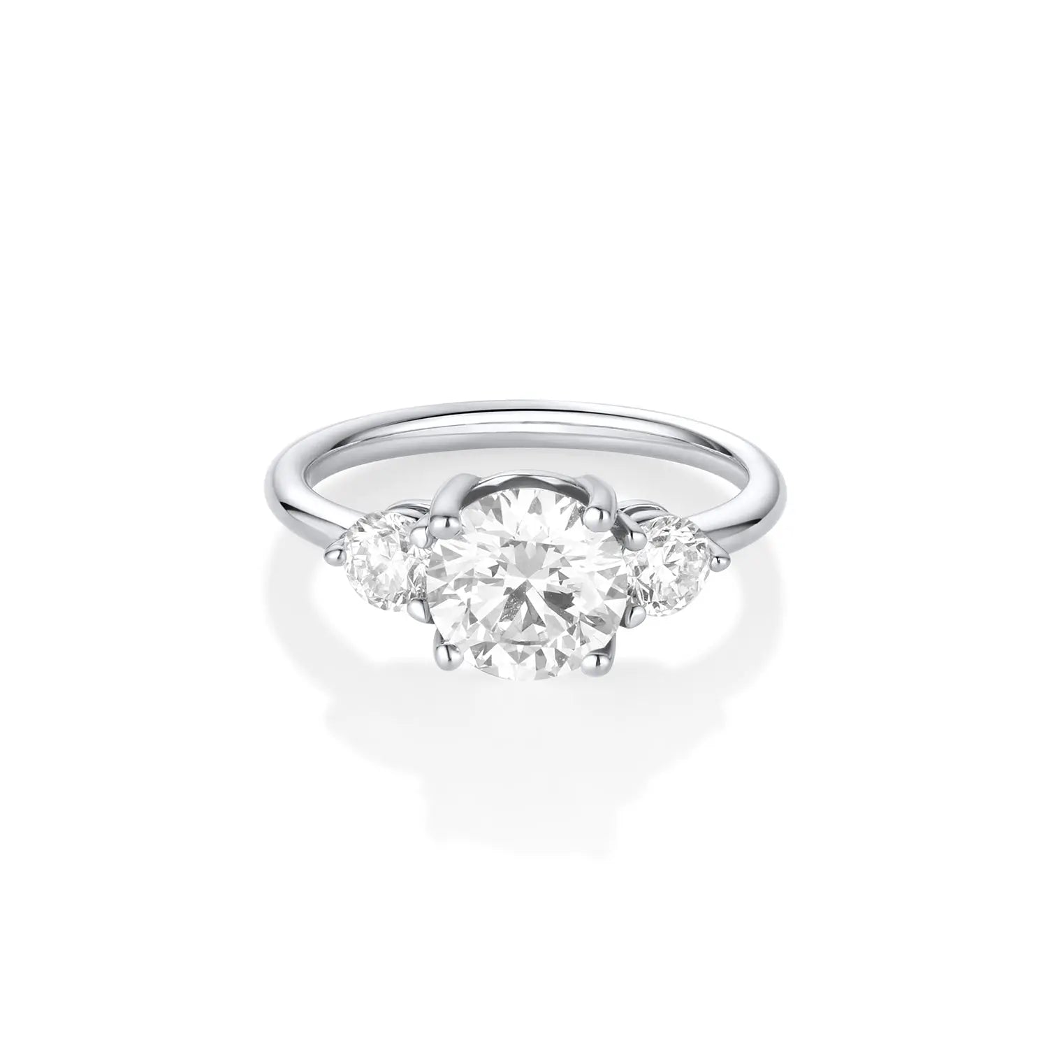 The Elspeth Three Stone Engagement Ring [White Gold and Platinum]