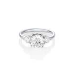 The Elspeth Three Stone Engagement Ring [White Gold and Platinum]