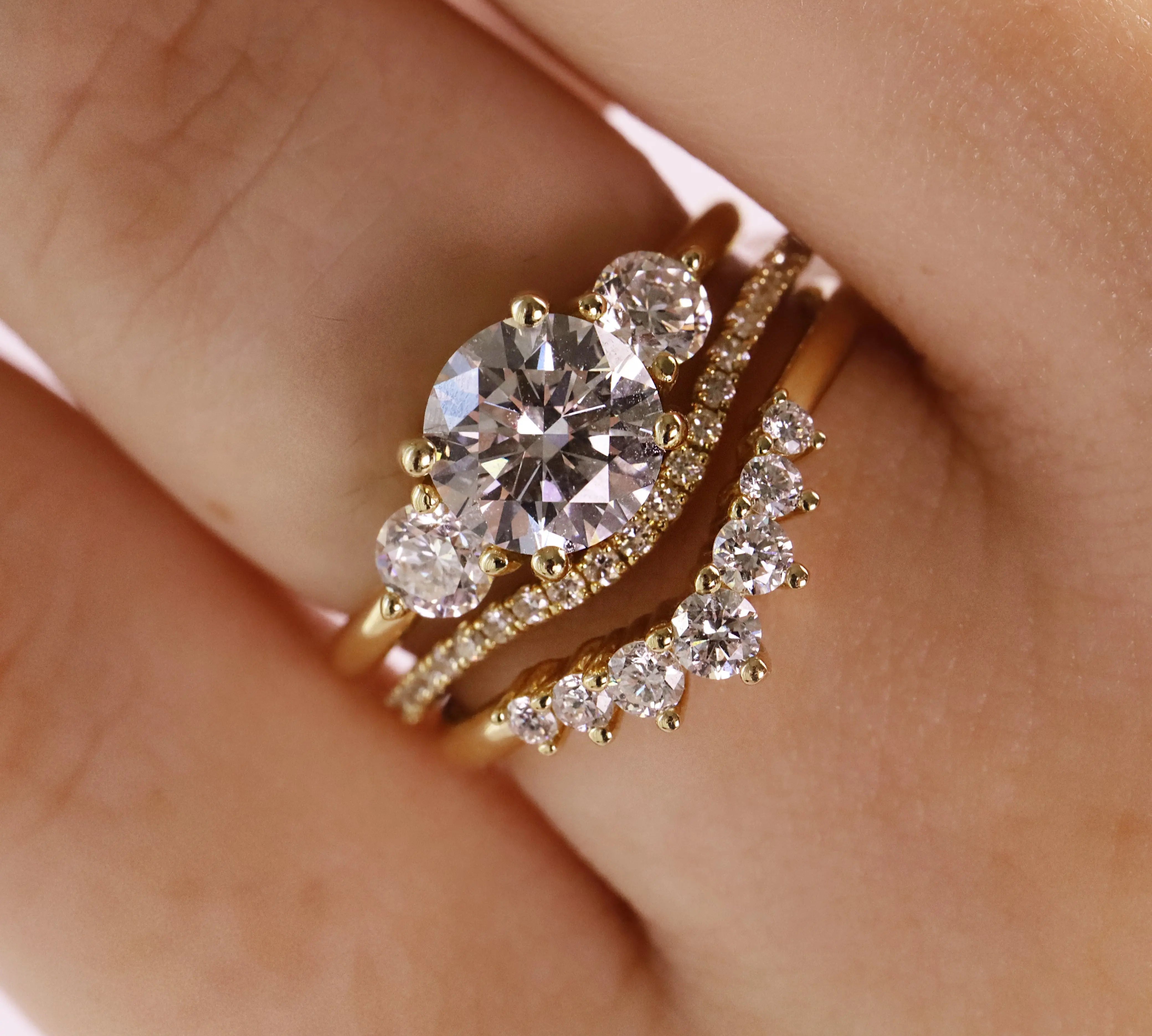 The Elspeth Three Stone Engagement Ring Marrow Fine