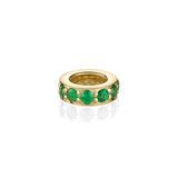 Birthstone Rondelle - Emerald [Yellow Gold]