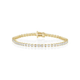 Evert Emerald Lab Created Diamond Tennis Bracelet Marrow Fine [Yellow Gold]