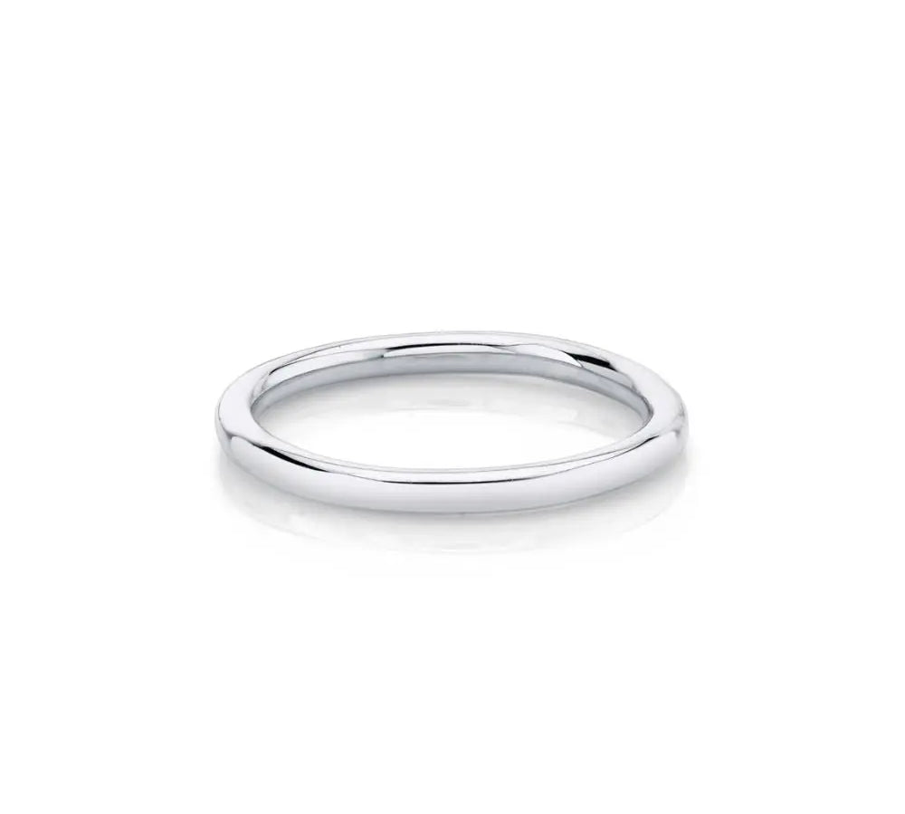 Marrow Fine Jewelry Dainty Gold Stacking Ring [White Gold]
