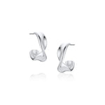 Everyday Twist Hoops [White Gold]