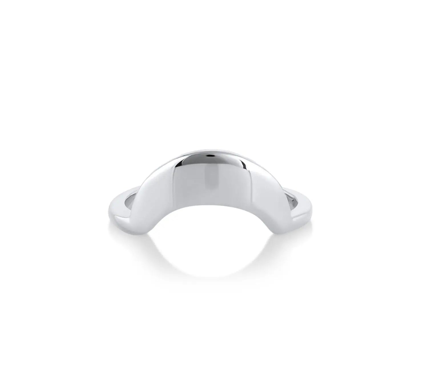 Marrow Fine Jewelry Arched Gold Stacking Band [White Gold]