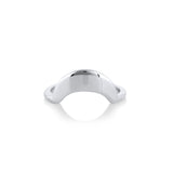Marrow Fine Jewelry Arched Gold Stacking Band [White Gold]