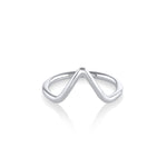 Marrow Fine Jewelry Triangle Stacking Ring [White Gold]