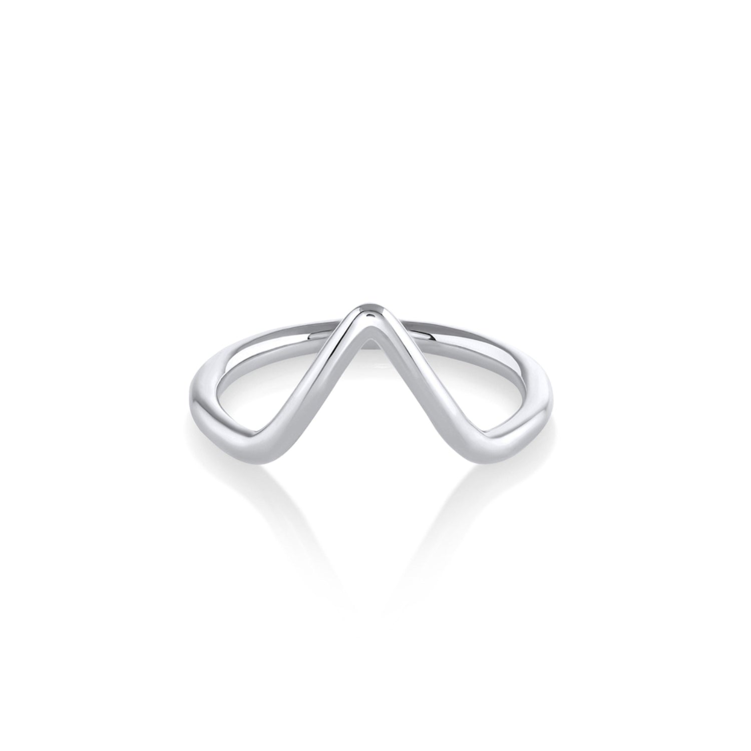 Marrow Fine Jewelry Triangle Stacking Ring [White Gold]