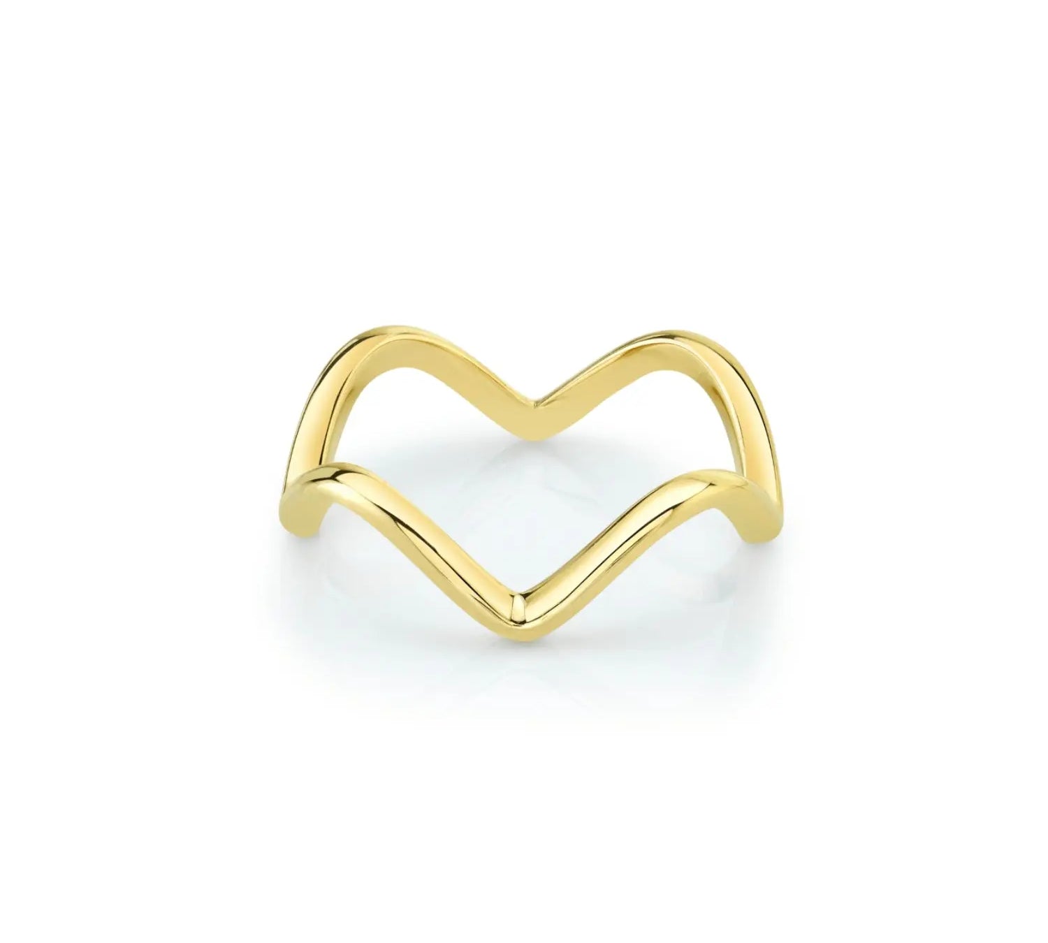 Marrow Fine Jewelry Dainty Squiggle Stacking Ring [Yellow Gold]