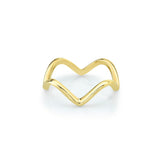 Marrow Fine Jewelry Dainty Squiggle Stacking Ring [Yellow Gold]