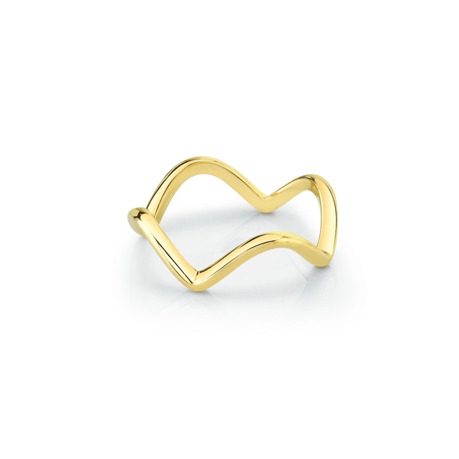 Marrow Fine Jewelry Dainty Squiggle Stacking Ring [Yellow Gold]