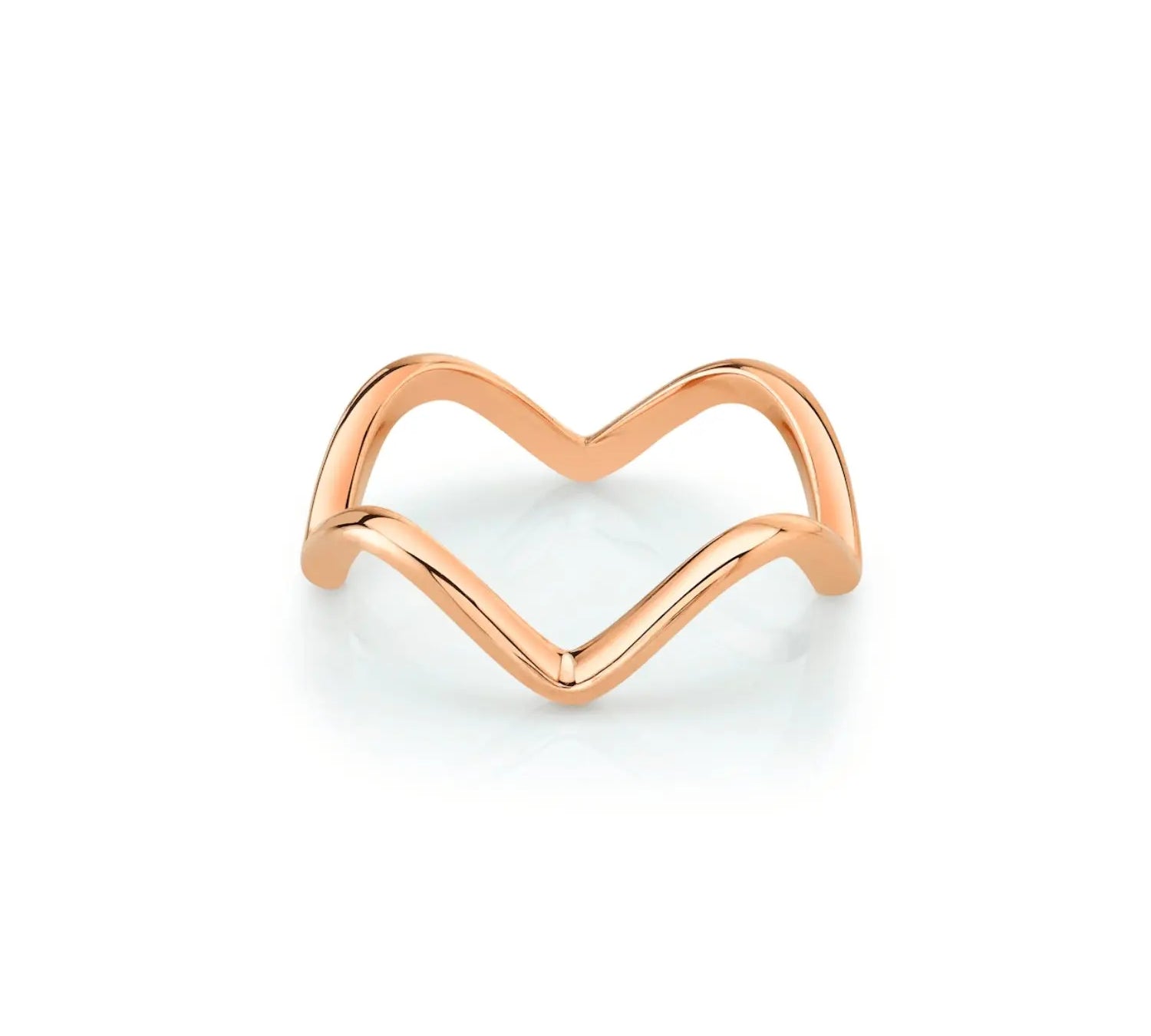 Marrow Fine Jewelry Dainty Squiggle Stacking Ring [Rose Gold]